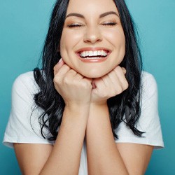 Lady smiles radiantly